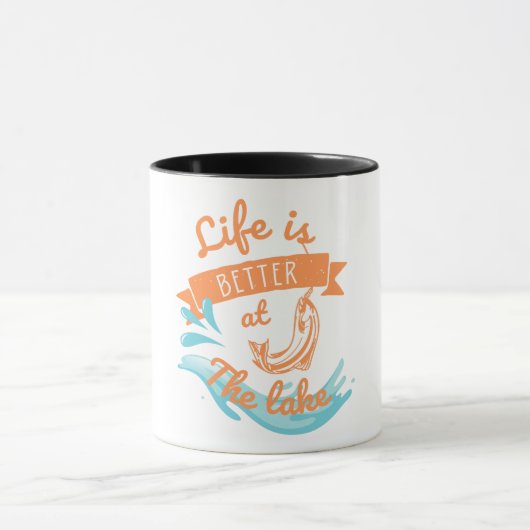 het leven is beter in het meer mok (Midden)