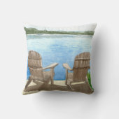 Het leven is beter in het meer, omkeerbaar kussen (Achterkant)