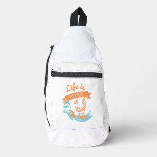het leven is beter in het meer sling bag