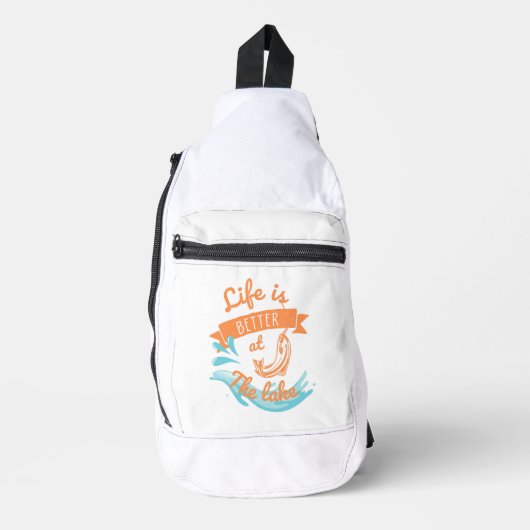 het leven is beter in het meer sling bag (Voorkant)