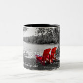 Het leven is beter in het meer tweekleurige koffiemok (Center)