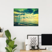 Het leven is beter in het meer van de kleine vogel poster (Thuiskantoor)