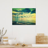 Het leven is beter in het meer van de kleine vogel poster (Keuken)