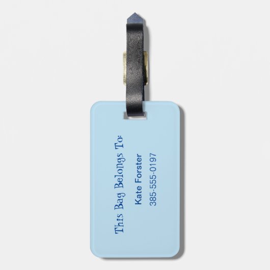 Het leven is beter in het meer van de persoonlijke bagagelabel (Achterkant verticaal)