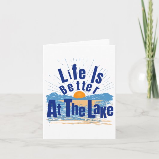 Het leven is beter in het meer van de Vissende boe Kaart (Voorkant)