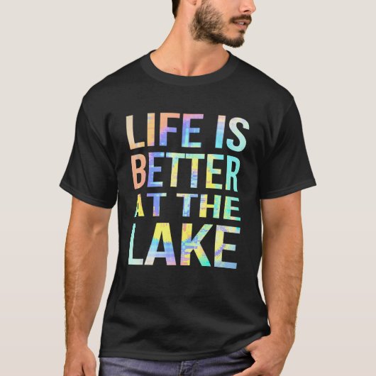 Het leven is beter in het meer van het Vissende St T-shirt (Voorkant)