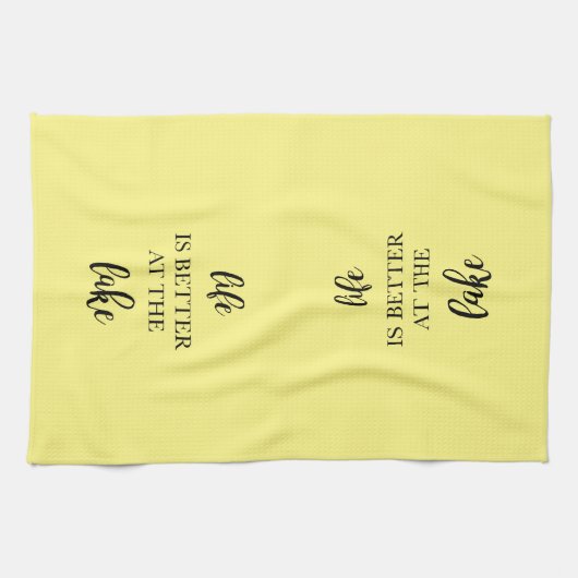 Het leven is beter in het meer van Kitchen Theedoek (Horizontaal)
