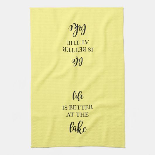 Het leven is beter in het meer van Kitchen Theedoek (Verticaal)