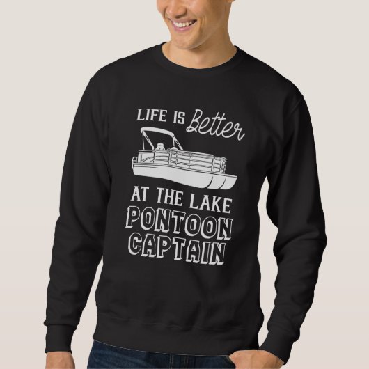 Het leven is beter in het meer van Pontoon kapitei Trui (Voorkant)