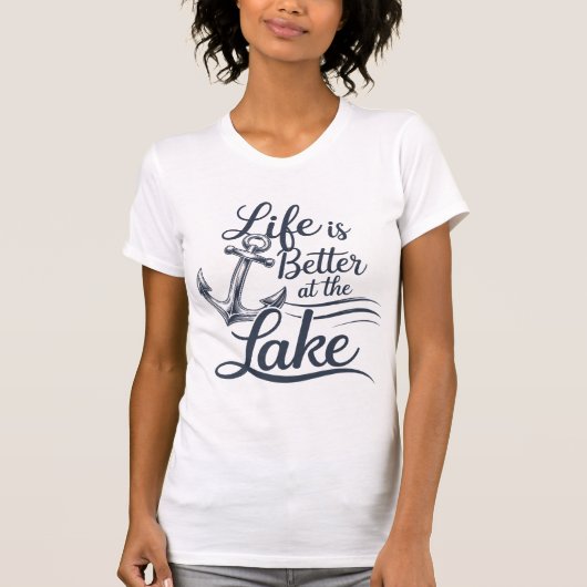 Het leven is beter in het meer van T-Shirt (Voorkant)