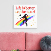 HET LEVEN IS BETER IN HET ONTWERP VAN HET GERECHT  CANVAS AFDRUK (Insitu (Woonkamer))