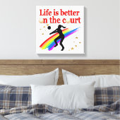 HET LEVEN IS BETER IN HET ONTWERP VAN HET GERECHT  CANVAS AFDRUK (Insitu (Slaapkamer))