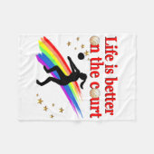 HET LEVEN IS BETER IN HET ONTWERP VAN HET GERECHT  FLEECE DEKEN (Voorkant (Horizontaal))