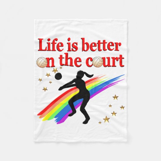 HET LEVEN IS BETER IN HET ONTWERP VAN HET GERECHT  FLEECE DEKEN (Voorkant)