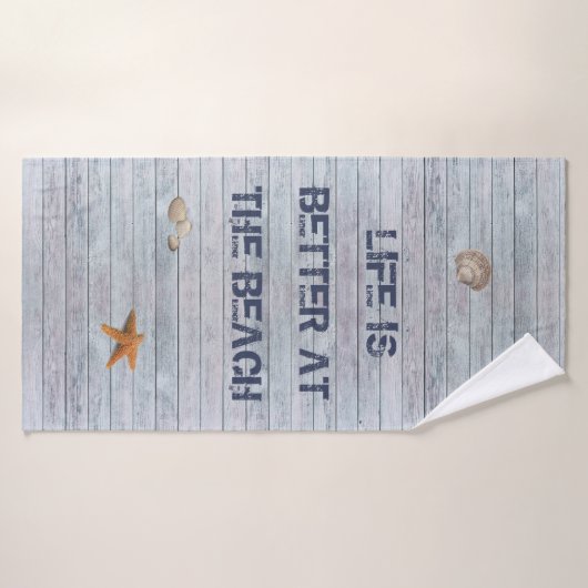 Het leven is beter in het strand badhanddoek (Badhanddoek)