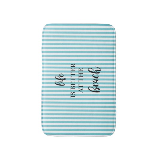 Het leven is beter in het strand badmat (Voorkant Verticaal)