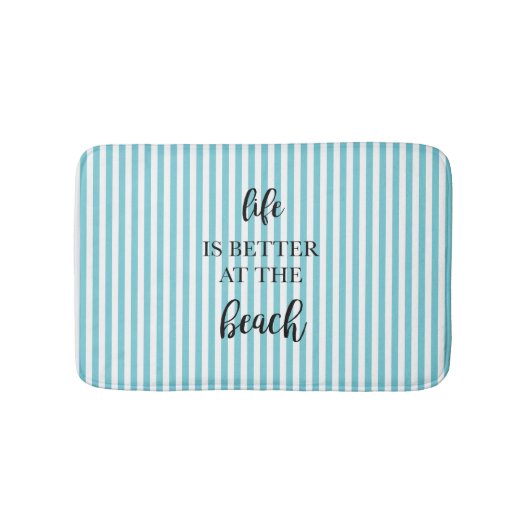 Het leven is beter in het strand badmat (Voorkant)