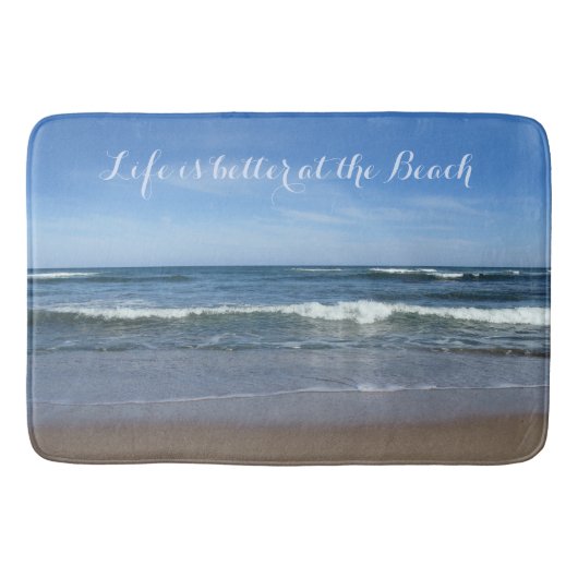 Het leven is beter in het strand badmat (Voorkant)