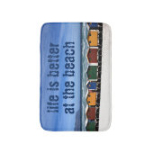 Het leven is beter in het strand badmat (Voorkant Verticaal)