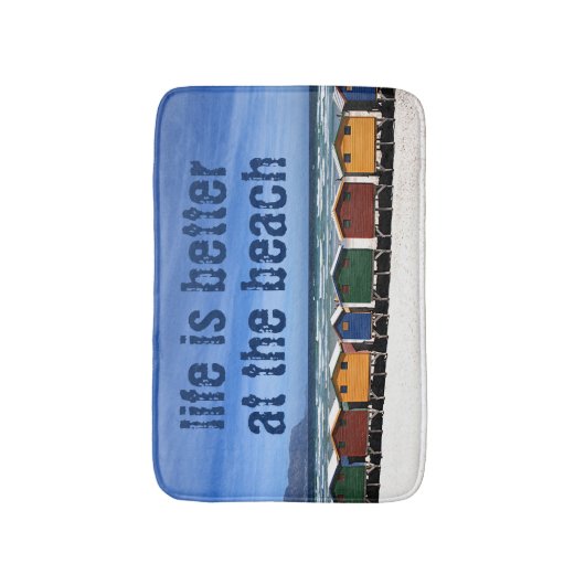 Het leven is beter in het strand badmat (Voorkant Verticaal)