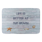 Het leven is beter in het strand badmat (Voorkant)
