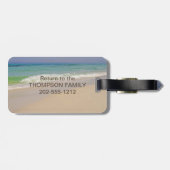 Het leven is beter in het strand bagagelabel (Achterkant horizontaal)