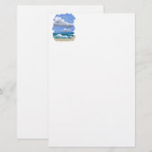 Het leven is beter in het strand briefpapier (Voorkant / Achterkant)