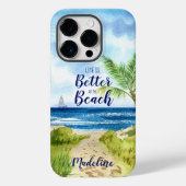 Het leven is beter in het strand Case-Mate iPhone case (Achterkant)
