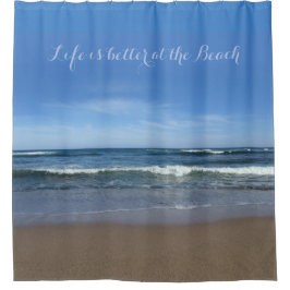 Het leven is beter in het strand douchegordijn