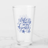 Het leven is beter in het strand House Ocean Condo Glas (Achterkant)