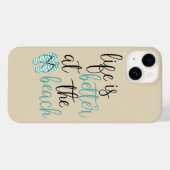 Het leven is beter in het strand met Teenslippers  Case-Mate iPhone Case (Achterkant (horizontaal))