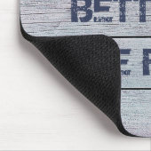 Het leven is beter in het strand muismat (Hoek)