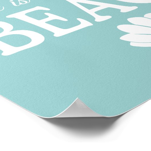 Het leven is beter in het strand Poster (Hoek)