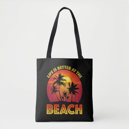 Het leven is beter in het strand tote bag (Voorkant)