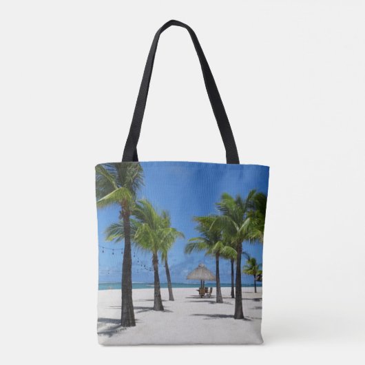 Het leven is beter in het strand tote bag (Achterkant)