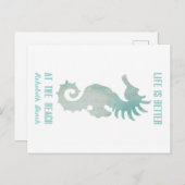 Het leven is beter in het strand van Beach Briefkaart (Voorkant / Achterkant)