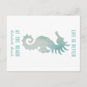 Het leven is beter in het strand van Beach Briefkaart (Voorkant)