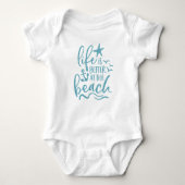 Het leven is beter in het strand Waves Anchor Romper (Voorkant)