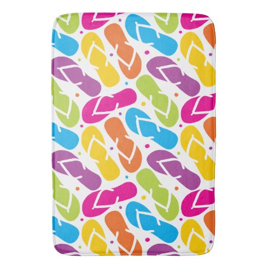 Het leven is beter in het Teenslipper Patroon Badmat (Voorkant Verticaal)