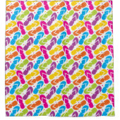 Het leven is beter in het Teenslipper Patroon Douchegordijn (Voorkant)