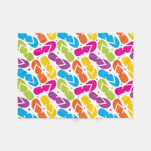 Het leven is beter in het Teenslipper Patroon Fleece Deken (Voorkant (Horizontaal))