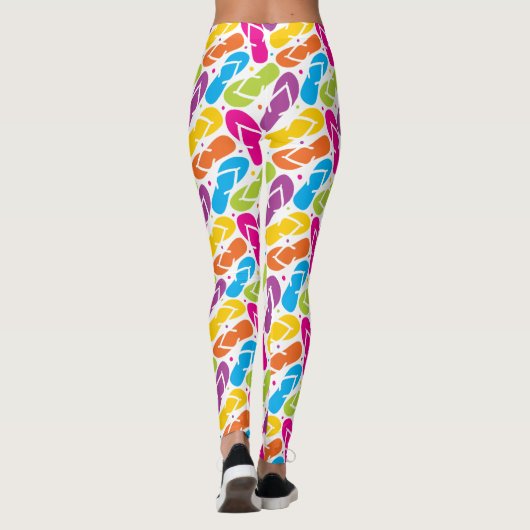 Het leven is beter in het Teenslipper Patroon Leggings (Achterkant)