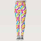 Het leven is beter in het Teenslipper Patroon Leggings (Voorkant)