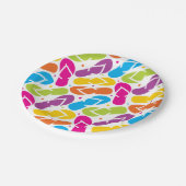 Het leven is beter in het Teenslipper Patroon Papieren Bordje (Gekanteld)