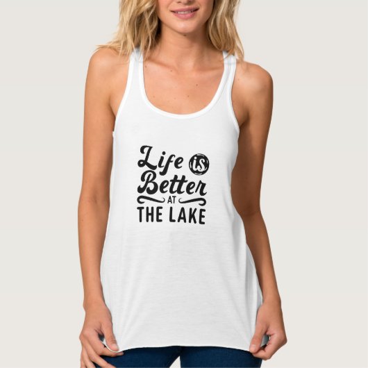 Het leven is beter in het Wakeboardmeer Tanktop (Voorkant)