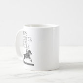Het leven is beter in het zadel koffiemok (Voorkant links)