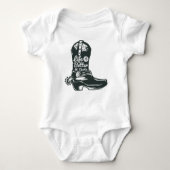 Het leven is beter in laarzen, cowboylaarzen romper (Voorkant)