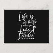 Het leven is beter in lijn met dansleningen in het briefkaart (Voorkant)
