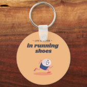 Het leven is beter in loopschoenen sleutelhanger (Voorkant)