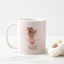 Het leven is beter in pyjama schattig meisje